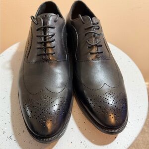 Zara Black Leather Loafers